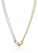 ZINZI Sterling Silver Bicolor Necklace Oval Clasps 45cm ZIC2215