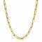 ZINZI Gold Plated Sterling Silver Chain with Paperclip Chains 5.5mm width 45cm ZIC2286G