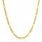 ZINZI Gold Plated Sterling Silver Figaro Chain Necklace 3.5mm width 40-45cm ZIC2291G