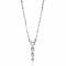 ZINZI Sterling Silver Necklace Pendant with 4 White Zirconias 16mm 45cm ZIC2328