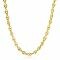 ZINZI Gold Plated Sterling Silver Coffee Bean Chain Necklace 45cm 5mm width ZIC2340G