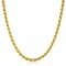 ZINZI Gold Plated Sterling Silver Rope Chain Necklace 45cm 4mm width ZIC2343G