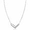 ZINZI Sterling Silver Chain Necklace 45cm with 2 Large Oval Chains Set with White Zirconias ZIC2371
