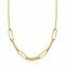 ZINZI Gold Plated Sterling Silver Necklace 45cm with 4 Large Oval Chains and Curb Chains ZIC2382