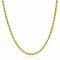 ZINZI Gold Plated Sterling Silver Rope Chain Necklace 2.6mm width 42-45cm ZIC2386G