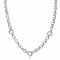 ZINZI Sterling Silver Luxurious Necklace Triangle Chains White Zirconia 45cm ZIC2388