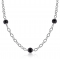 ZINZI Sterling Silver Necklace Pearl Black 45cm ZIC280Z