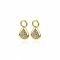 ZINZI Gold Plated Sterling Silver Earrings Pendants Drop White ZICH1768G (excl. hoop earrings)