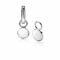8mm ZINZI Sterling Silver Earrings Pendants Round ZICH2345 (excl. hoop earrings)