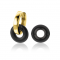 12mm ZINZI Earrings Pendants Round in Black Onyx ZICH2274Z (excl. hoop earrings)