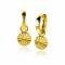 10mm ZINZI Gold Plated Sterling Silver Earrings Pendants Coin with Sunbeams ZICH2296 (excl. hoop earrings)