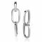37mm ZINZI Sterling Silver Earrings Pendants 2 Long Paperclip Chains ZICH2352 (excl. hoop earrings)