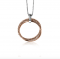 ZINZI zilveren hanger rosé verguld ronde vormen 35mm ZIH1283R