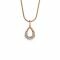 ZINZI Rose Gold Plated Sterling Silver Pendant Drop White ZIH1756R