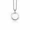 ZINZI zilveren ronde hanger 17mm met sluitring wit ZIH2060