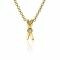 ZINZI Gold Plated Sterling Silver Pendant X-Shape White Zirconia ZIH2194Y (excl. necklace)