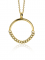 ZINZI Sterling Silver Pendant 14K Yellow Gold Plated 24mm Curb Chains