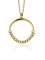 24mm ZINZI Gold Plated Sterling Silver Pendant Open Circle with Curb Chains ZIH2201G (excl. necklace)