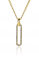 ZINZI Gold Plated Sterling Silver Oval Pendant White Zirconia ZIH2231 (excl. necklace)