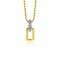 16mm ZINZI Gold Plated Sterling Silver Oval Pendant Luxurious Bail Set with White Zirconias ZIH2297 (excl. necklace)