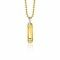 20mm ZINZI Gold Plated Sterling Silver Pendant Bar White Zirconia ZIH2298 (excl. necklace)