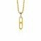 20mm ZINZI Gold Plated Sterling Silver Oval Pendant White Zirconia ZIH2300 (excl. necklace)