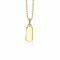 ZINZI Gold Plated Sterling Silver Pendant Flat Rectangle Bar ZIH2344G (excl. necklace)