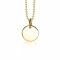 12mm ZINZI Gold Plated Sterling Silver Pendant Shiny Coin to Engrave ZIH2345G12 (excl. necklace)