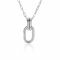 33mm ZINZI Sterling Silver Oval Pendant ZIH2350 (excl. necklace)