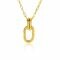 33mm ZINZI Gold Plated Sterling Silver Oval Pendant ZIH2350G (excl. necklace)