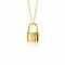 15mm ZINZI Gold Plated Sterling Silver Lock Pendant with Sunbeams and White Zirconia ZIH2356 (excl. necklace)