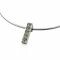 ZINZI Sterling Silver Bar Pendant Swarovski Crystal Grey 27mm ZIH631