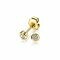 4mm ZINZI Gold Plated Sterling Silver Stud Earrings Round White ZIO1177G