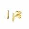 8mm ZINZI Gold Plated Sterling Silver Stud Earrings Bar ZIO1689G