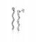 22mm ZINZI Sterling Silver Stud Earrings Wavy Bar White Zirconias ZIO2014
