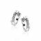 12mm ZINZI Sterling Silver Earrings Crossover White 12x3mm ZIO2039