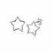 ZINZI Sterling Silver Ear Studs Open Star