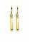 ZINZI Sterling Silver EarRings in 14K Yellow Gold Plated Bar