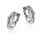 19mm ZINZI Sterling Silver Crossover Hoop Earrings 19x6mm White Zirconia ZIO2190