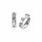 17mm ZINZI Sterling Silver Hoop Earrings with X-Shape White Round Zirconia 17x5mm ZIO2194