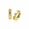 17mm ZINZI Gold Plated Sterling Silver Earrings with X-Shape White Round Zirconia 17x5mm ZIO2194Y