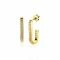 20mm ZINZI Gold Plated Sterling Silver Earrings with Oval Shape Set with White Zirconias ZIO2310Y