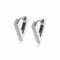 16mm ZINZI Sterling Silver Hoop Earrings Triangle Shape 16x3mm ZIO2318