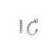 ZINZI zilveren halve oorringen glad bol 19mm ZIO603ST

