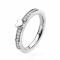 ZINZI Sterling Silver Stackable Ring Heart White ZIR1391