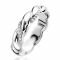 ZINZI Sterling Silver Ring with Twisted Design, Set with White Zirconias ZIR2295