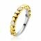 ZINZI Gold Plated Sterling Silver Stackable Ring Round and White Zirconias ZIR2322