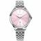 ZINZI Classy horloge 34mm roze wijzerplaat stalen kast en band datum ZIW1041
