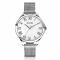 ZINZI Watch JULIA 34mm White Mother-of-Pearl Dial Roman Figures Stainless Steel Case and Mesh Strap ZIW1117M