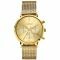 ZINZI Watch CHRONOGRAPH 34mm Gold Colored Dial with Date and Chronometers Gold Colored Stainless Steel Case and Mesh Strap 18mm ZIW1510